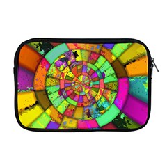 Color Abstract Rings Circle Center Apple Macbook Pro 17  Zipper Case by Pakrebo