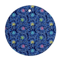 Floral Design Asia Seamless Pattern Ornament (round)