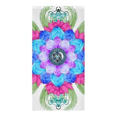 Lotus Flower Bird Metatron S Cube Shower Curtain 36  X 72  (stall)  by Pakrebo