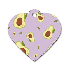 Avocado Green With Pastel Violet Background2 Avocado Pastel Light Violet Dog Tag Heart (one Side) by genx