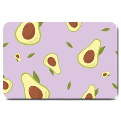 Avocado Green With Pastel Violet Background2 Avocado Pastel Light Violet Large Doormat 