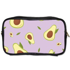 Avocado Green With Pastel Violet Background2 Avocado Pastel Light Violet Toiletries Bag (two Sides) by genx