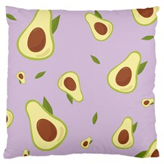 Avocado Green With Pastel Violet Background2 Avocado Pastel Light Violet Large Cushion Case (one Side) by genx