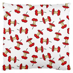 Red Apple Core Funny Retro Pattern Half On White Background Standard Flano Cushion Case (one Side) by genx