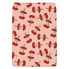 Red Apple Core Funny Retro Pattern Half Eaten On Pastel Orange Background Removable Flap Cover (s) by genx