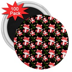 Fox And Trees Pattern 3  Magnets (100 Pack) by snowwhitegirl