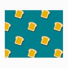 Toast With Cheese Funny Retro Pattern Turquoise Green Background Small Glasses Cloth by genx