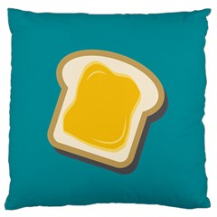 Toast With Cheese Funny Retro Pattern Turquoise Green Background Standard Flano Cushion Case (two Sides) by genx