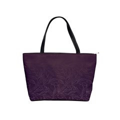 Organic Olive Leaves Pattern Hand Drawn Purple Red Wine Classic Shoulder Handbag by genx