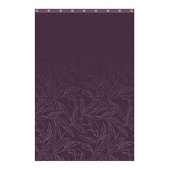 Organic Olive Leaves Pattern Hand Drawn Purple Red Wine Shower Curtain 48  X 72  (small)  by genx