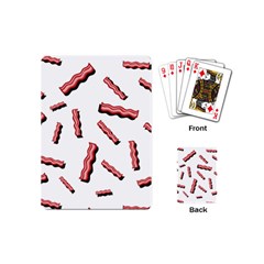 Funny Bacon Slices Pattern Infidel Red Meat Playing Cards (mini) by genx