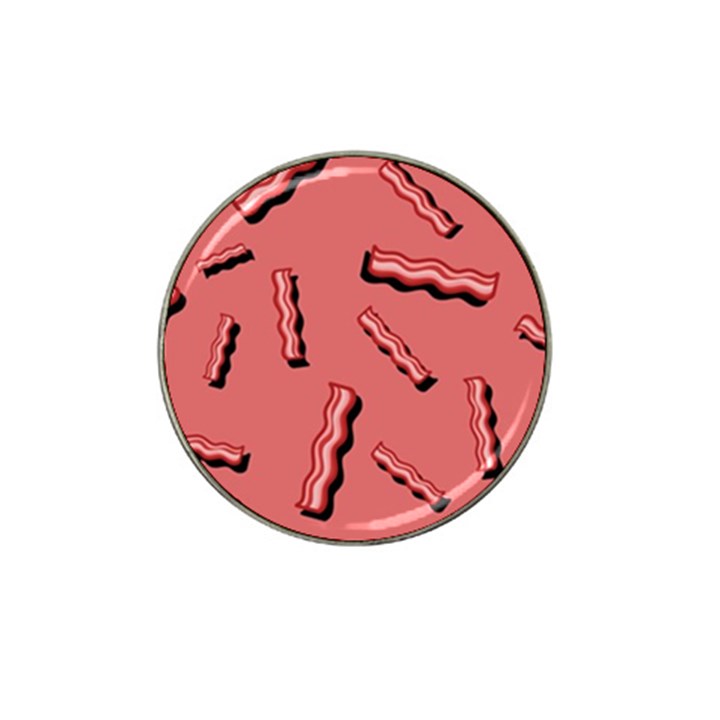 Funny Bacon Slices Pattern infidel vintage red meat background  Hat Clip Ball Marker (4 pack)