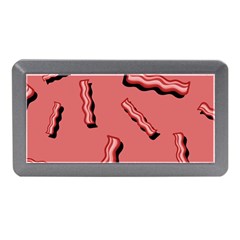 Funny Bacon Slices Pattern Infidel Vintage Red Meat Background  Memory Card Reader (mini) by genx