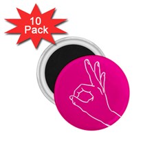 A-ok Perfect Handsign Maga Pro-trump Patriot On Pink Background 1 75  Magnets (10 Pack)  by snek