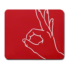 A-ok Perfect Handsign Maga Pro-trump Patriot On Pink Background Large Mousepads by snek