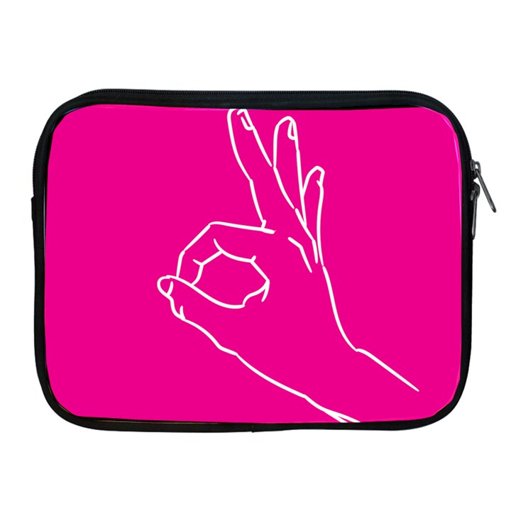 A-Ok Perfect handsign MAGA Pro-Trump Patriot on pink background Apple iPad 2/3/4 Zipper Cases