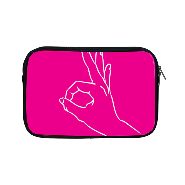 A-Ok Perfect handsign MAGA Pro-Trump Patriot on pink background Apple iPad Mini Zipper Cases