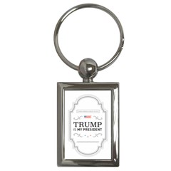 Trump Is My President Maga Label Beer Style Vintage Key Chains (rectangle)  by snek