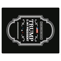 Trump Is My President Maga Label Beer Style Vintage Double Sided Flano Blanket (medium)  by snek