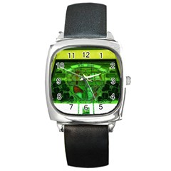 Dublin Scioto Irish Window Square Metal Watch by Riverwoman