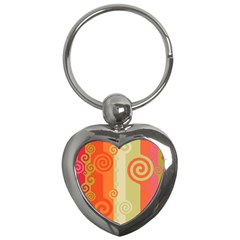 Ring Kringel Background Abstract Red Key Chains (heart) 