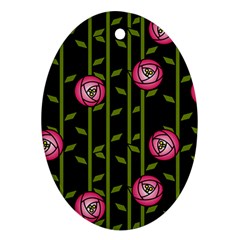 Abstract Rose Garden Ornament (oval)