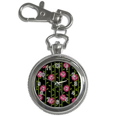 Abstract Rose Garden Key Chain Watches