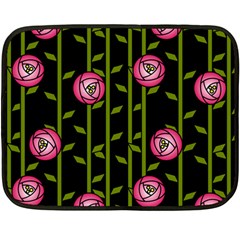 Abstract Rose Garden Double Sided Fleece Blanket (mini) 