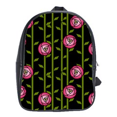 Abstract Rose Garden School Bag (large)