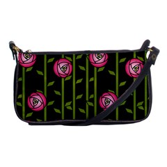 Abstract Rose Garden Shoulder Clutch Bag