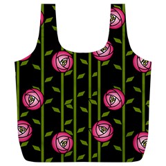 Abstract Rose Garden Full Print Recycle Bag (xl)