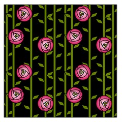 Abstract Rose Garden Large Satin Scarf (square)