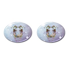 Easter Egg With Flowers Cufflinks (oval) by FantasyWorld7