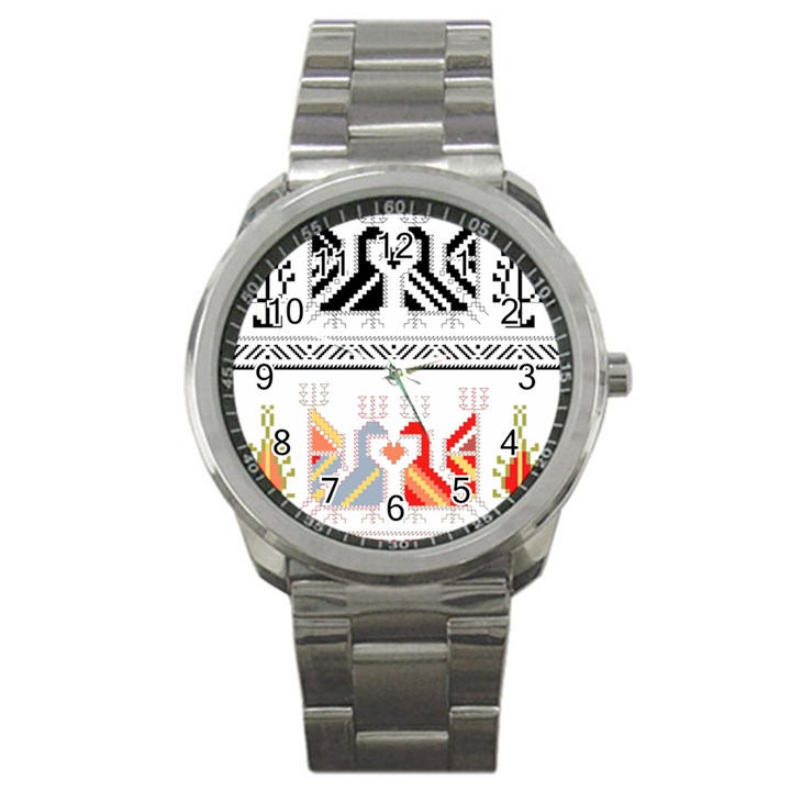 Bulgarian Folk Art Folk Art Sport Metal Watch