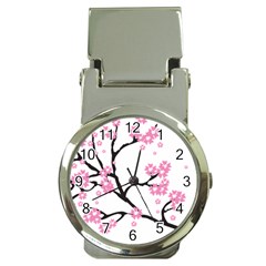 Blossoms Branch Cherry Floral Money Clip Watches by Pakrebo