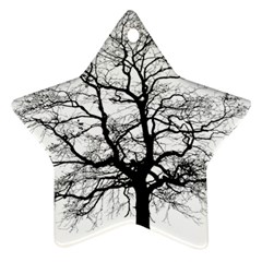 Tree Silhouette Winter Plant Ornament (Star)