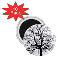 Tree Silhouette Winter Plant 1.75  Magnets (10 pack) 