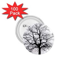 Tree Silhouette Winter Plant 1.75  Buttons (100 pack) 