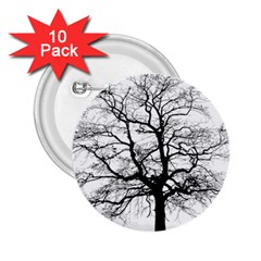 Tree Silhouette Winter Plant 2.25  Buttons (10 pack) 