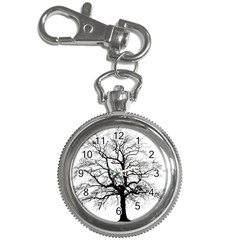 Tree Silhouette Winter Plant Key Chain Watches