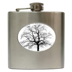 Tree Silhouette Winter Plant Hip Flask (6 oz)