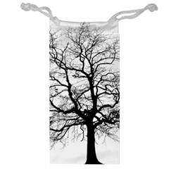 Tree Silhouette Winter Plant Jewelry Bag