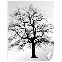 Tree Silhouette Winter Plant Canvas 12  x 16 