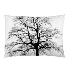 Tree Silhouette Winter Plant Pillow Case