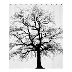 Tree Silhouette Winter Plant Shower Curtain 60  x 72  (Medium) 