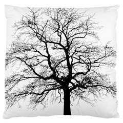 Tree Silhouette Winter Plant Large Cushion Case (two Sides) by Pakrebo
