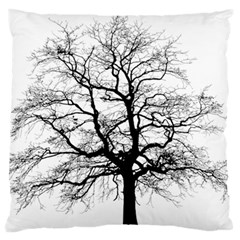 Tree Silhouette Winter Plant Standard Flano Cushion Case (One Side)