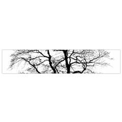 Tree Silhouette Winter Plant Small Flano Scarf