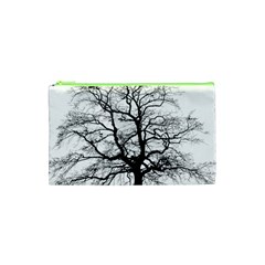 Tree Silhouette Winter Plant Cosmetic Bag (XS)