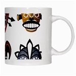 Tribal Masks African Culture Set White Mugs Right